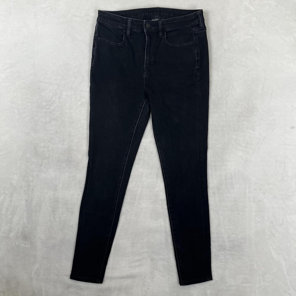 American Eagle Dream Stretch Jegging Jeans Womens 6 Black Dark Stretch Denim